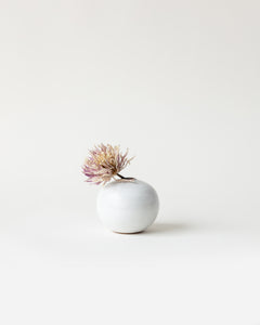 UME ROUND VASE - Blanc